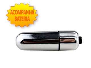 Cápsula vibratória (Bullet) cromada